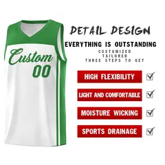 White Kelly Green Classic Sets Sports Basketball Jersey 2