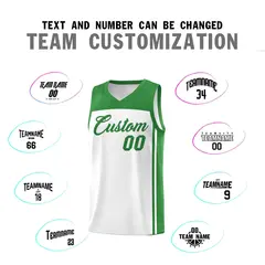 White Kelly Green Classic Sets Sports Basketball Jersey 4