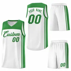 White Kelly Green Classic Sets Sports Basketball Jersey 6