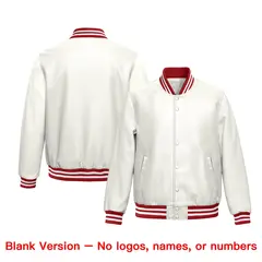 White Kelly Green Full-Snap Varsity Faux Leather Letterman Jacket 6