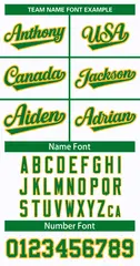 White Kelly Green-Gold Classic Hockey Jersey 3