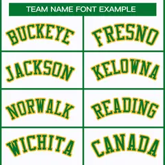 White Kelly Green-Gold Classic Hockey Jersey 3
