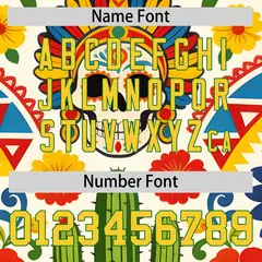 White Kelly Green Gold Graffiti Mexican Style Baseball Jersey 5
