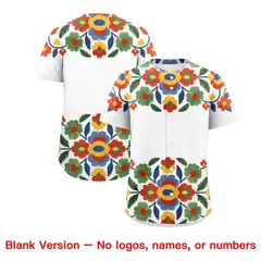 White Kelly Green Gold Graffiti Mexican Style Baseball Jersey 2