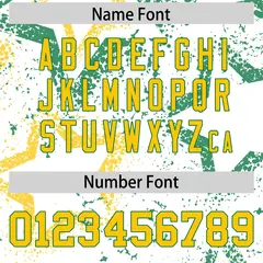 White Kelly Green-Gold Star Graffiti Football Jersey 4