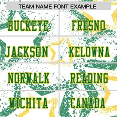 White Kelly Green-Gold Star Pattern Football Jersey 3
