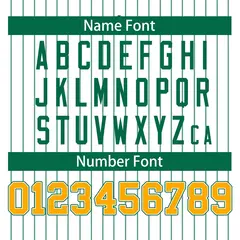 White Kelly Green-Gold Stripe Full Button Baseball Jersey 4