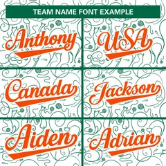 White Kelly Green Graffiti Line Art Baseball Jersey 3