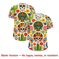 White Kelly Green Graffiti Mexican Style Baseball Jersey 2