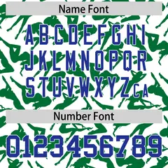 White Kelly Green Graffiti Pattern Baseball Jersey 4