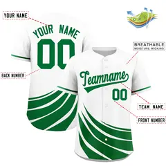 White Kelly Green Graffiti Wind Mark Baseball Jersey 2