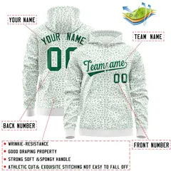 White Kelly Green Leopard Print Varsity Letterman Jacket Hoodie 4