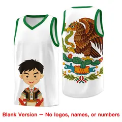 White Kelly Green Mexican Colors Graffiti Basketball Jersey 6