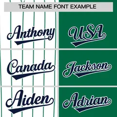 White Kelly Green Navy Pinstripe Raglan Baseball Jersey 3