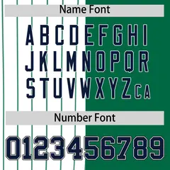 White Kelly Green Navy Pinstripe Raglan Baseball Jersey 4