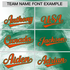 White Kelly Green Orange Skeleton Graffiti Baseball Jersey 3