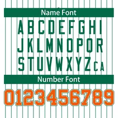 White Kelly Green-Orange Stripe Full Button Baseball Jersey 4