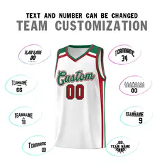 White Kelly Green Red Color Charge Series Basketball Jersey 4