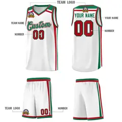 White Kelly Green Red Color Charge Series Basketball Jersey 5