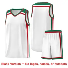 White Kelly Green Red Color Charge Series Basketball Jersey 7