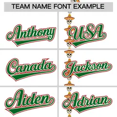 White Kelly Green Red Graffiti Mexican Style Baseball Jersey 4
