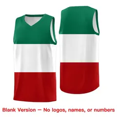 White Kelly Green Red Mexican Colors Graffiti Basketball Jersey 6