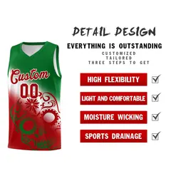 White Kelly Green Red Mexican Colors Graffiti Basketball Jersey 2