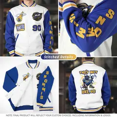 White Kelly Green Red Three Color Block Varsity Letterman Jacket 5