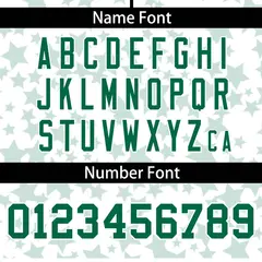 White Kelly Green Star Graffiti Authentic Baseball Jersey 4