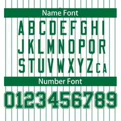 White Kelly Green Stripe Full Button Baseball Jersey 4