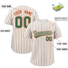 White Kelly Green Tricolor Stripe Baseball Jersey 2