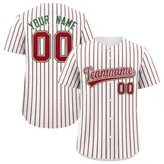 White Kelly Green Tricolor Stripe Baseball Jersey 1