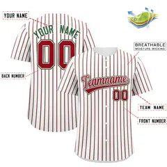 White Kelly Green Tricolor Stripe Baseball Jersey 2