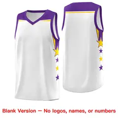 White Kelly Green Two Tone Side Star Color Block Basketball Jersey 6