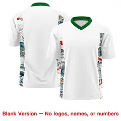 White Kelly Green Ukiyo-e Auspicious Clouds Graffiti Football Jersey 7