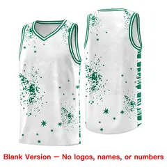 White Kelly Green Vice Burst Graffiti Basketball Jersey 6