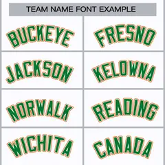 White Kelly Green White-Orange Classic Style Hockey Jersey 3