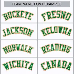 White Kelly Green White-Orange Classic Style Hockey Jersey 3