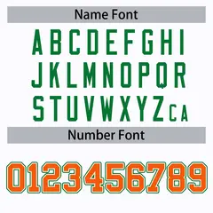 White Kelly Green White-Orange Classic Style Hockey Jersey 4