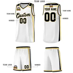 White Khaki Black Color Charge Series Basketball Jersey 5