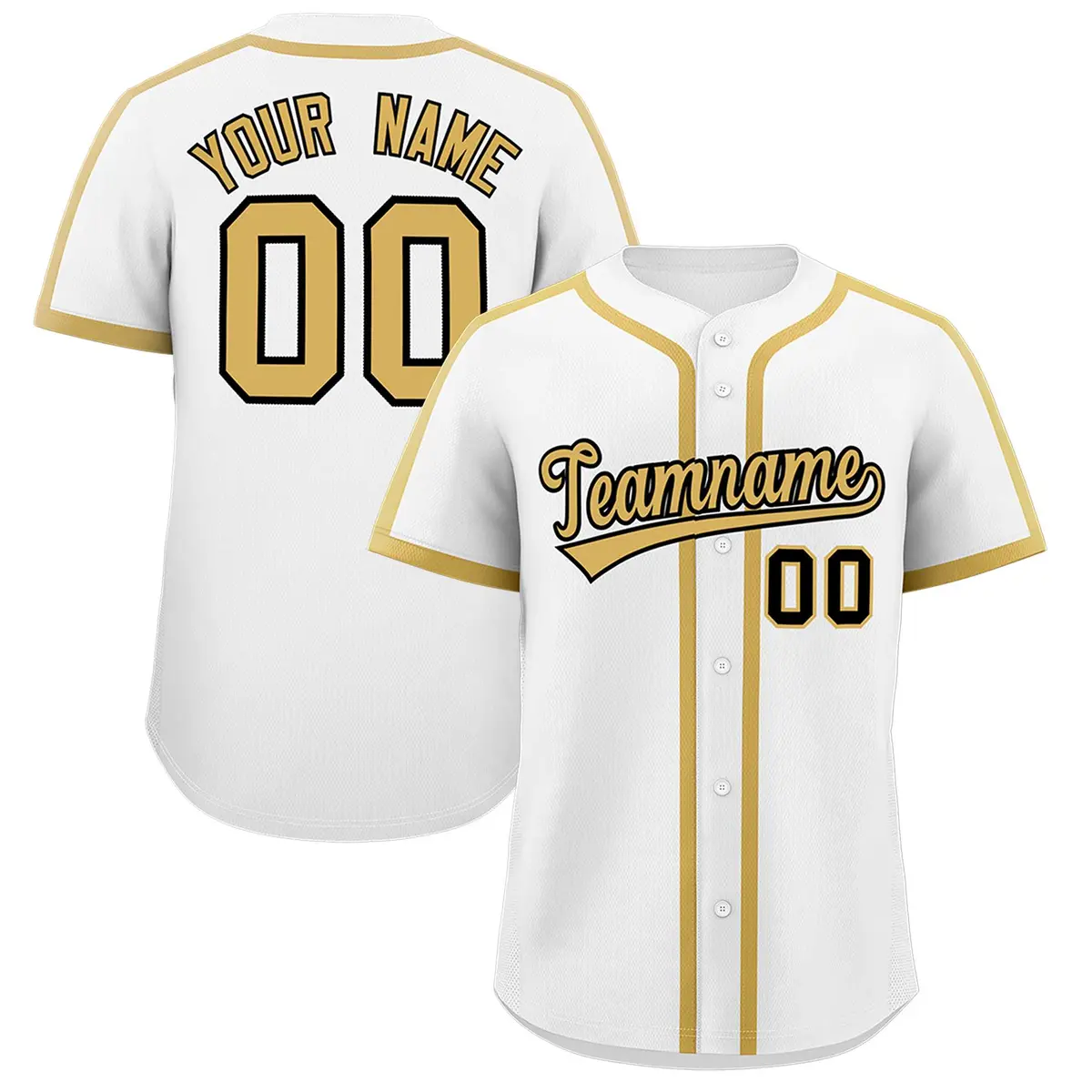 White Khaki Classic Authentic Baseball Jersey