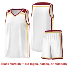 White Khaki Crimson Color Charge Series Basketball Jersey 7