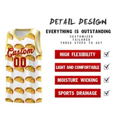 White Khaki Mexican Colors Graffiti Basketball Jersey 2
