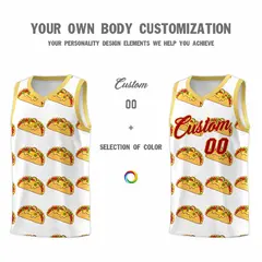 White Khaki Mexican Colors Graffiti Basketball Jersey 4