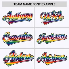 White LGBT Rainbow Pride Month Letterman Baseball Jacket 5