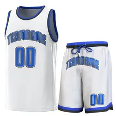 White Light Blue Black Classic Sets Basketball Jersey 1