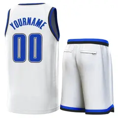 White Light Blue Black Classic Sets Basketball Jersey 3