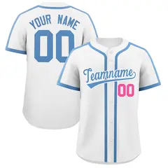 White Light Blue Classic Authentic Baseball Jersey