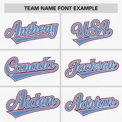 White Light Blue-Crimson Raglan Sleeves Baseball Jersey 3