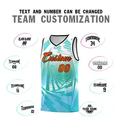 White Light Blue Lightning Halftone Dot Basketball Jersey 4